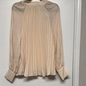 NWT: H&M Pleated Cream Blouse